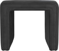 HomePop Modern Channel Tufted Faux Leather Ottoman Home Décor|Ottoman by HomePop