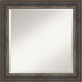 Amanti Art Brown Wall Mirror 25x25 Alta Rustic Char Square Bathroom Mirror by AmantiArt