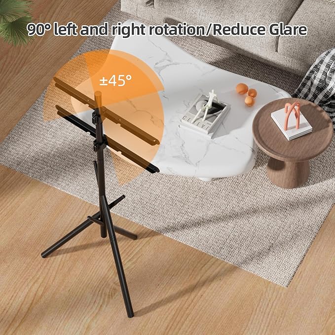 Easel Art TV cart for 43-90 inch TVs Triangular 3-Leg TV Cart - Image 6