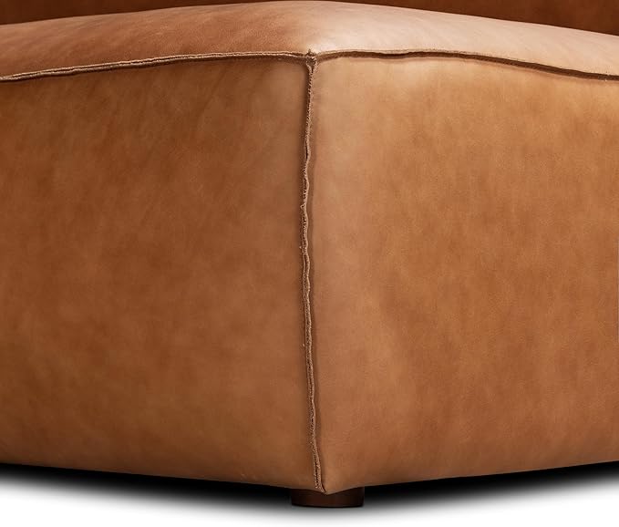 POLY & BARK Piazza Reversible Corner Sectional 125" Sofa in Bourbon Tan - Image 12