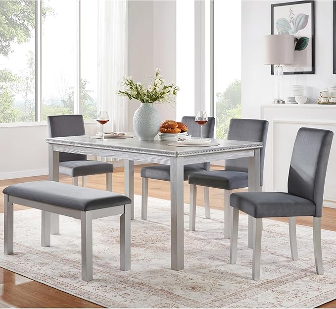KEIKI 6-Piece Standard Height Dining Table Set - Image 2