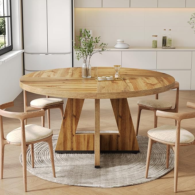 LITTLE TREE Round Dining Table for 4-6 People, 47 Inches - Image 7