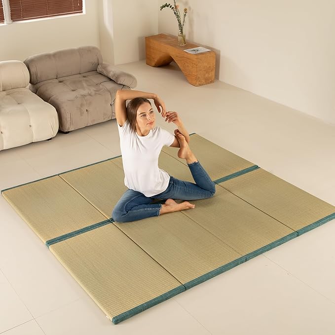 MustMat Japanese Floor Mattress Foldable Tatami Mats Folding Tatami Futon by MustMat