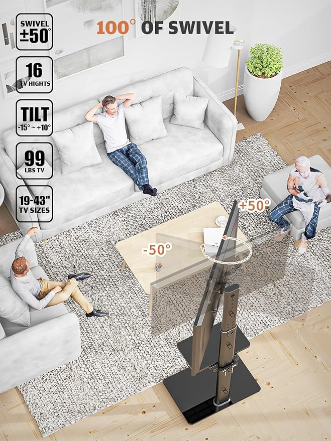 Universal Floor TV Stand with Mount - Image 2