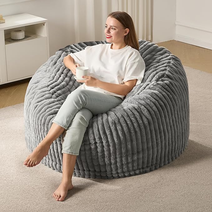 Hobestluk 4ft Bean Bag Chairs for Adults Large Beanbag Chair by YourHomeDeservesMore