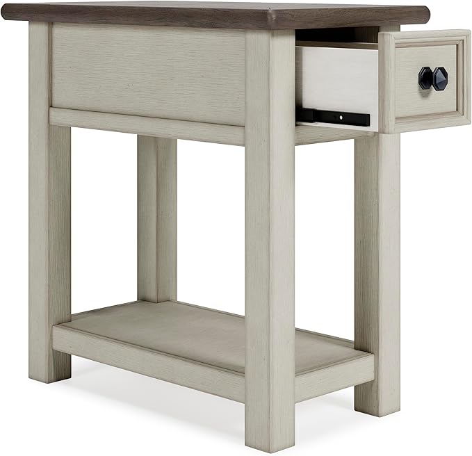 Signature Design by Ashley Bolanburg Farmhouse Chair Side End Table, Light - Image 10