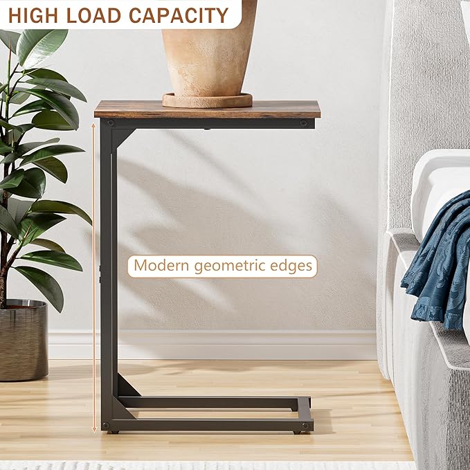 C-Shaped Side Table, C-Table for Sofa, Couch Table - Image 7
