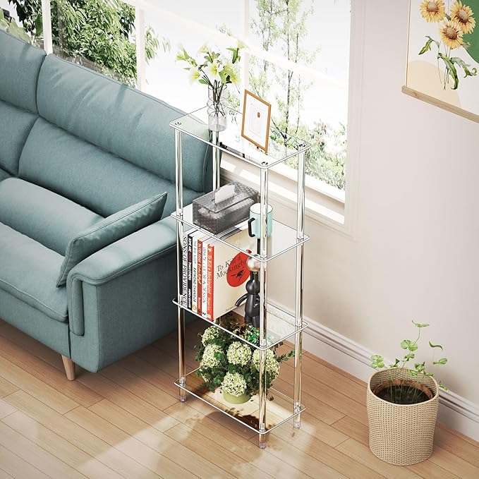 Clear Acrylic Narrow Side Table - Image 2