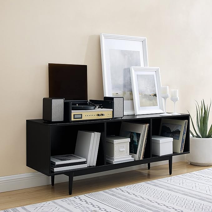 Crosley Furniture Liam Large Vinyl Record Storage TV Stand and Entertainment - Image 6