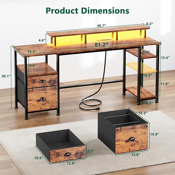 Furologee 61" Computer Desk - Image 2