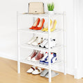 Smiry Shoe Rack, 4 Tier Small Bamboo Shoe Organizer, Stackable Free Standing by Smiry