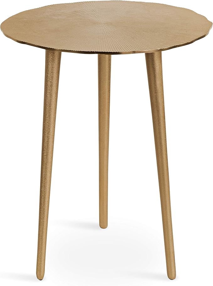 Kate and Laurel Sancia Modern Side Table, Sand Casted Iron Table by KateandLaurel