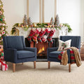 COLAMY Modern Wingback Living Room Chair Set of 2, Upholstered Fabric Accent by COLAMYINC
