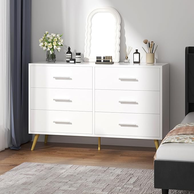 Shintenchi 6 Drawer Dresser, Wide Chest of Drawers Organizer Storage - Image 6