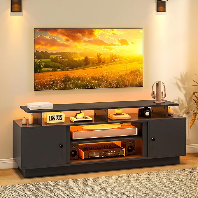 YITAHOME Modern TV Stand with LED Lights by YITAHOME
