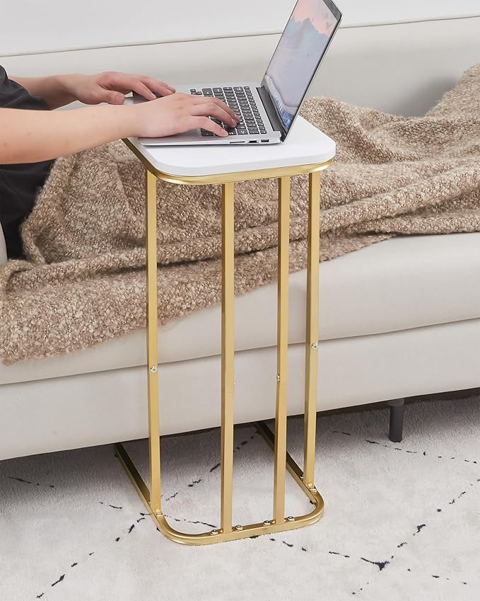 C Shaped End Table, 27 inches High Side Table - Image 2