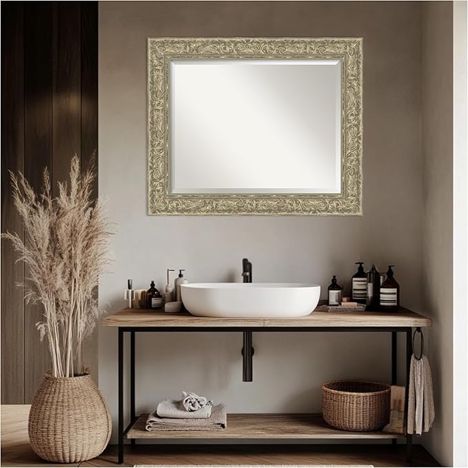 Amanti Art Silver Bathroom Mirror - Image 7