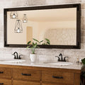 TETOTE 48 x 24 Black Wood Framed Mirror by TETOTE
