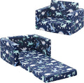Ulax furniture Kids Sofa Chair for Reading, 2-in-1 Sofa Toddler Fold Out Couch by UlaxFurniture