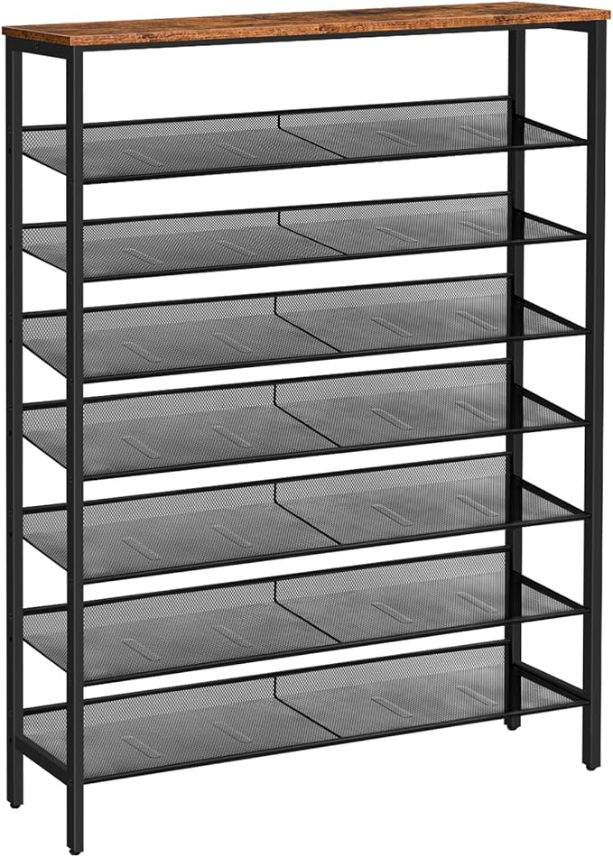 HOOBRO 8 Tier Shoe Rack, 39.4"L Shoe Shelf, Large Capacity Shoe Storage by HOOBRO