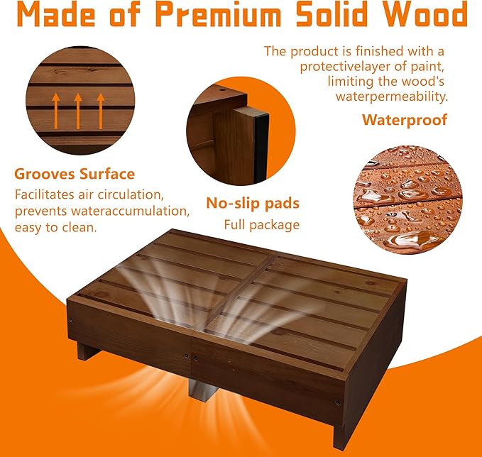 Wooden Step Stool 6” Height, Step Stools - Image 3