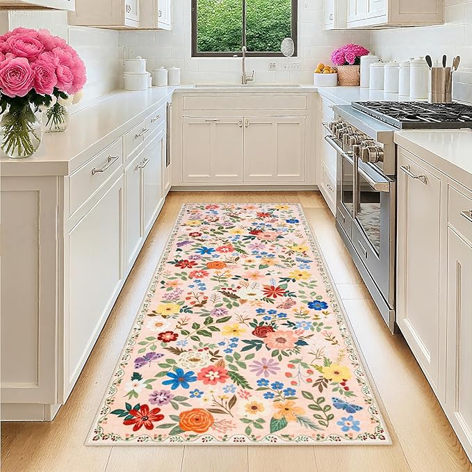 Runner Rug for Entryway: 2x10 Kitchen Rugs Non Slip Washable Ultra-Thin Soft by PLHXFRSoftAreaRugs