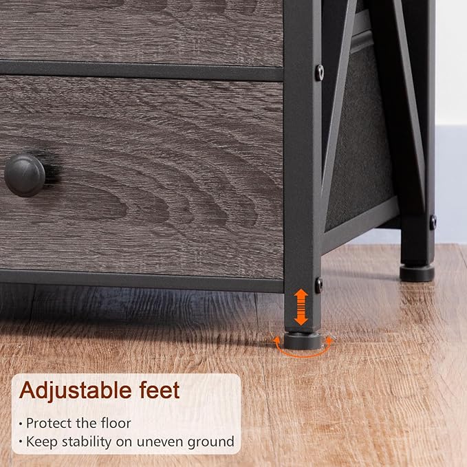 AMHANCIBLE LED Nightstand with Charging Station, Smart End Side Table with USB - Image 9