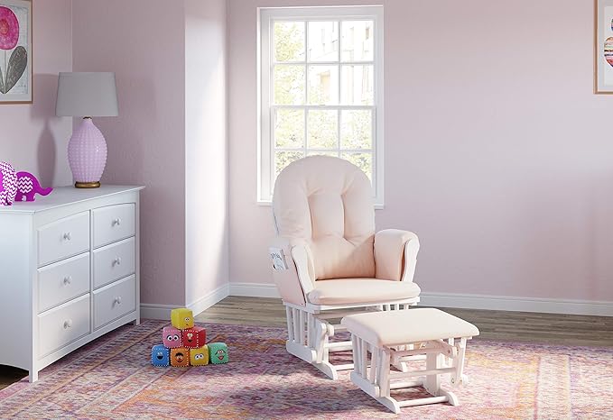 Storkcraft Premium Hoop Glider & Ottoman — GREENGUARD Gold Certified Nursery - Image 3