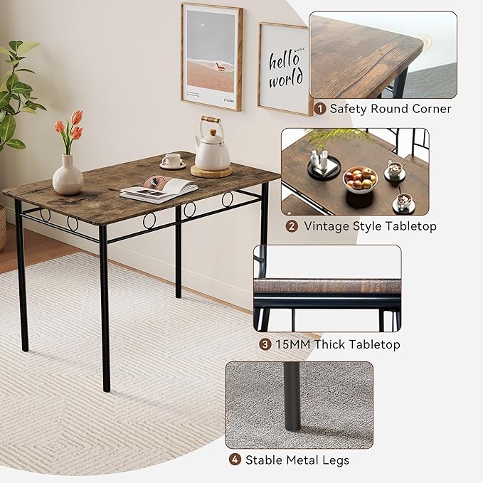 Vipbear Kitchen Dining Table Set - Image 4