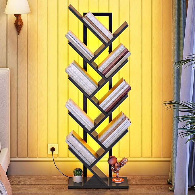 HOOBRO Tree Bookshelf, 9-Tier Tree Bookshelf by HOOBRO