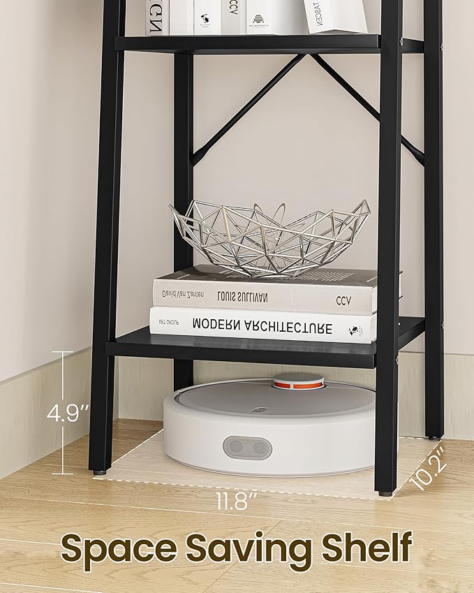 Ladder Shelf, Bookshelf Bookcase, Freestanding Corner Storage Shelve - Image 9