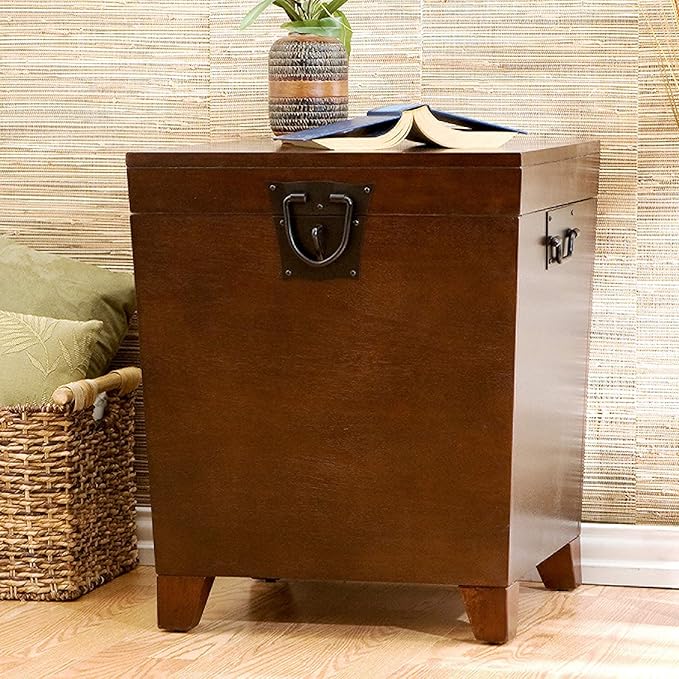 SEI Furniture Pyramid Storage Trunk End Table - Image 2