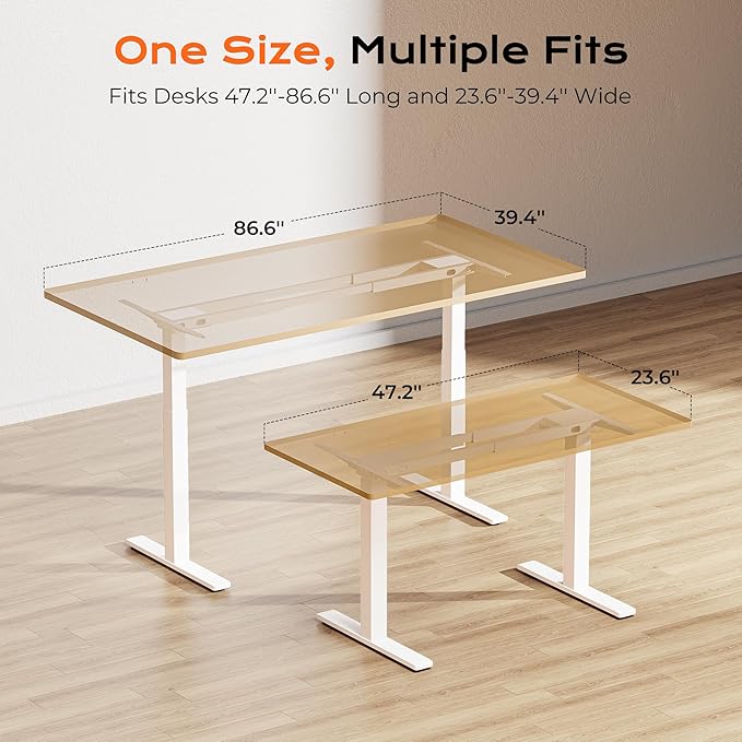 Huuger Dual Motor Electric Standing Desk Frame, Sit Stand up Desk Leg - Image 4