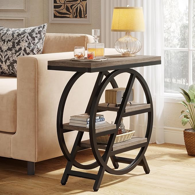 Tribesigns End Table for Living Room, 3-Tier Narrow Side Table - Image 4