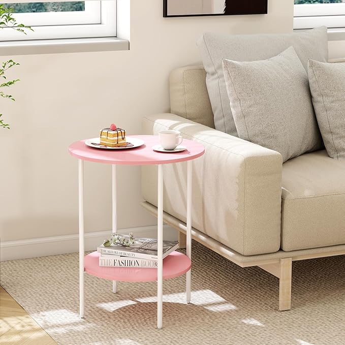 Side Table, Round End Table - Image 2
