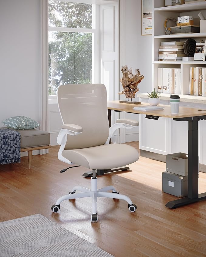 Office Chair, PU Leather Ergonomic Desk Chair - Image 6