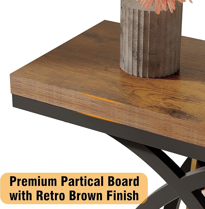 GiftGo Narrow Console Table for Entryway Industrial 3-Tier Sofa Table Behind - Image 7