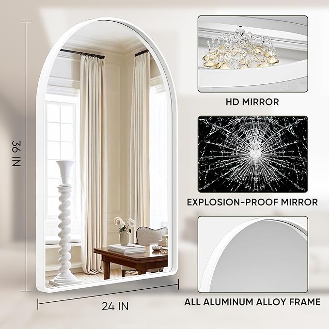 Suidia 24" x 36" Bathroom Mirror, Bathroom Vanity Mirror Metal Framed, - Image 3