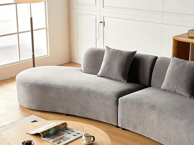 Container Furniture Direct 132" Curved Sofa - Image 4