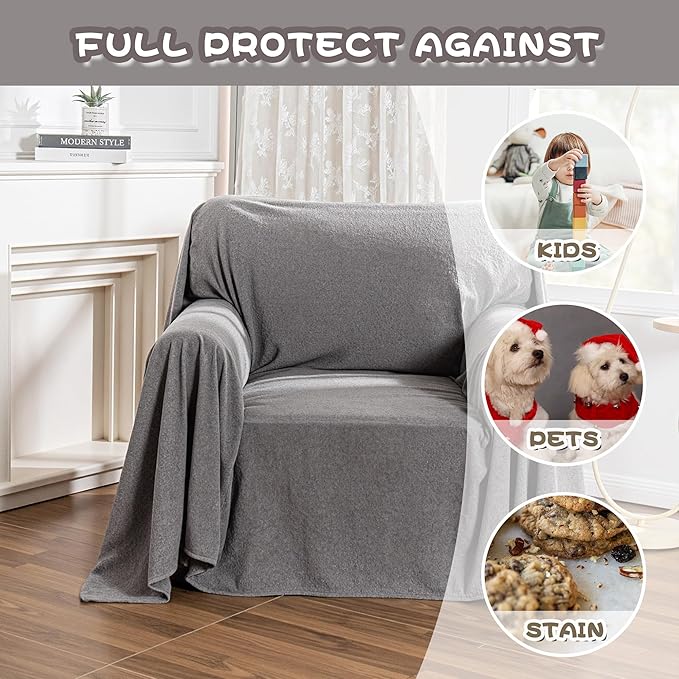 MYSKY HOME Armchair Couch Cover, Sofa Covers Washable, Couch Cover - Image 3