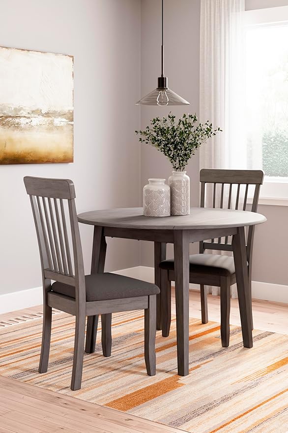 Signature Design by Ashley Shullden Casual Round Dining Small Drop Leaf Table - Image 11