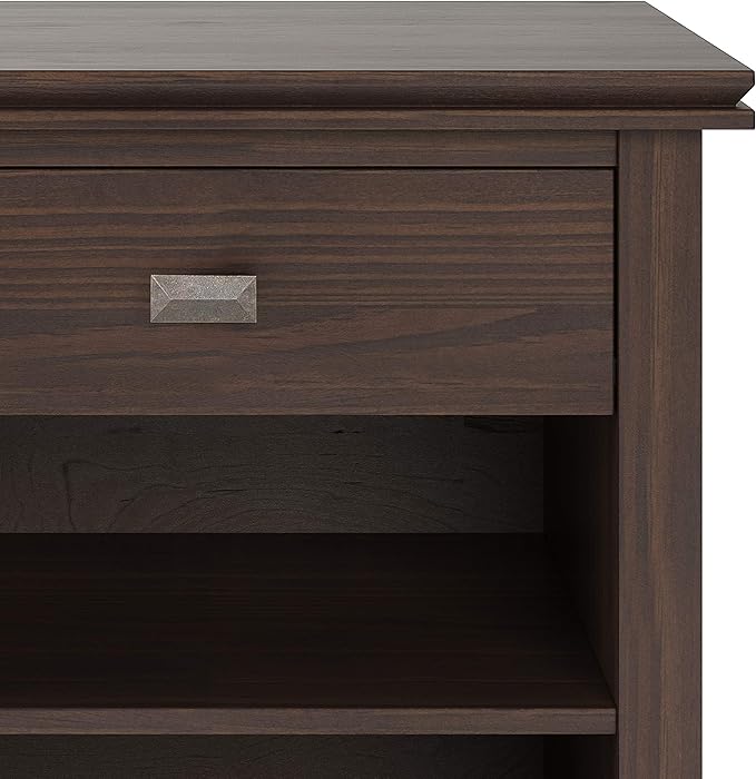 SIMPLIHOME Artisan SOLID WOOD 24 inch Wide Transitional Bedside Nightstand - Image 8