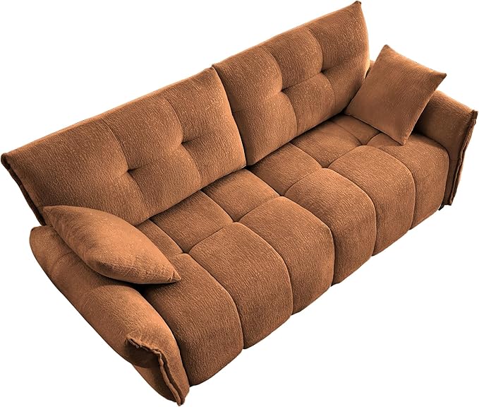 Modern Chenille Fabric 2-Seat Loveseat Sofa, Premium Upholstery Living Room - Image 5