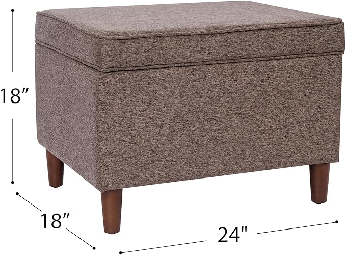 Home Decor | Dinah Collection Modern Storage Ottoman | Ottoman - Image 3