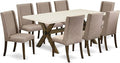 East West Furniture X727FL716-9 9 Piece Modern Dining Table Set Includes a by EastWestFurniture