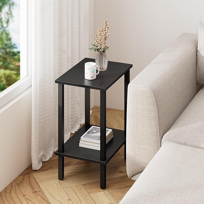 TUTOTAK End Table, Side Table, Nightstand, 2-Tier Storage Shelf, Sofa Side Table - Image 9