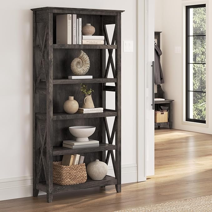 Bush Furniture Tall 5 Shelf Bookcase - Image 2