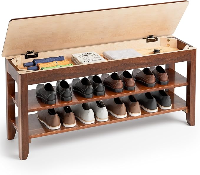 Shoe Storage Bench for Entryway by ENPKLUTE