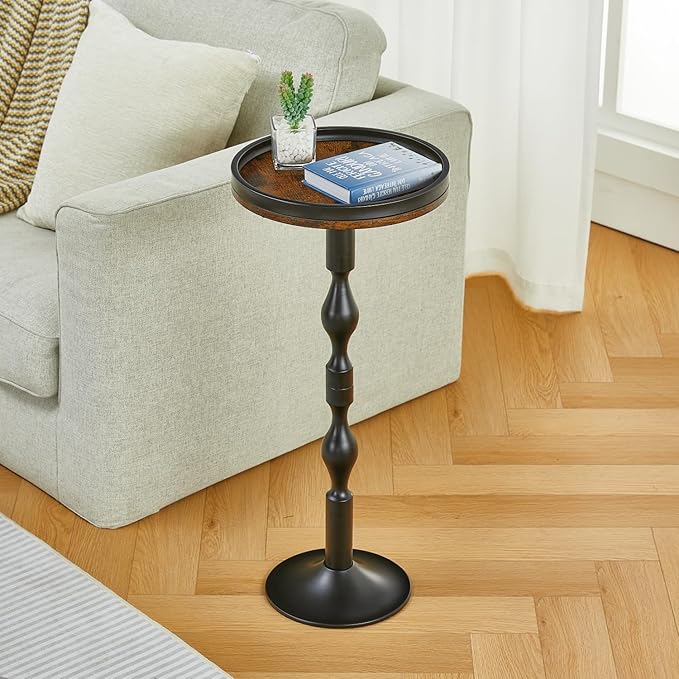 Small Round Drink Table, Pedestal Tables, Small Round Side Table - Image 5