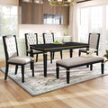 Merax 6-Piece Kitchen Dining Table Set, 62.7" Rectangular by Merax